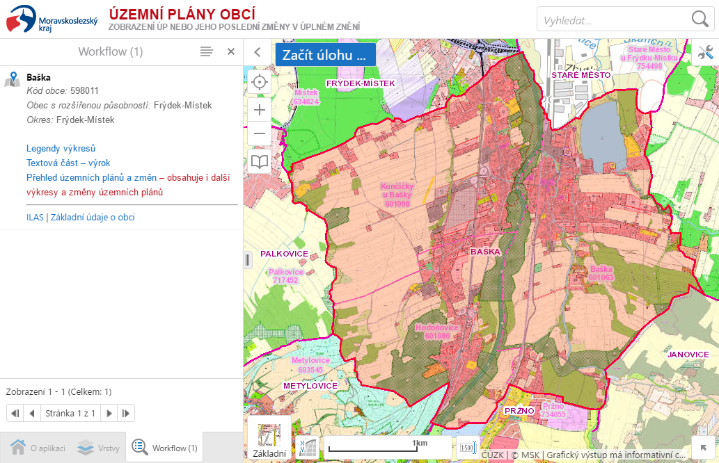 Aplikace uzemni plan